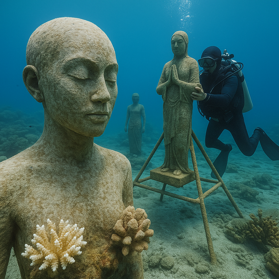 Статуи, стимулирующие рост кораллов